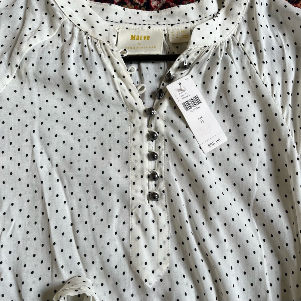 NWT Lucy Polka Dot Blouse - Picture 5 of 5